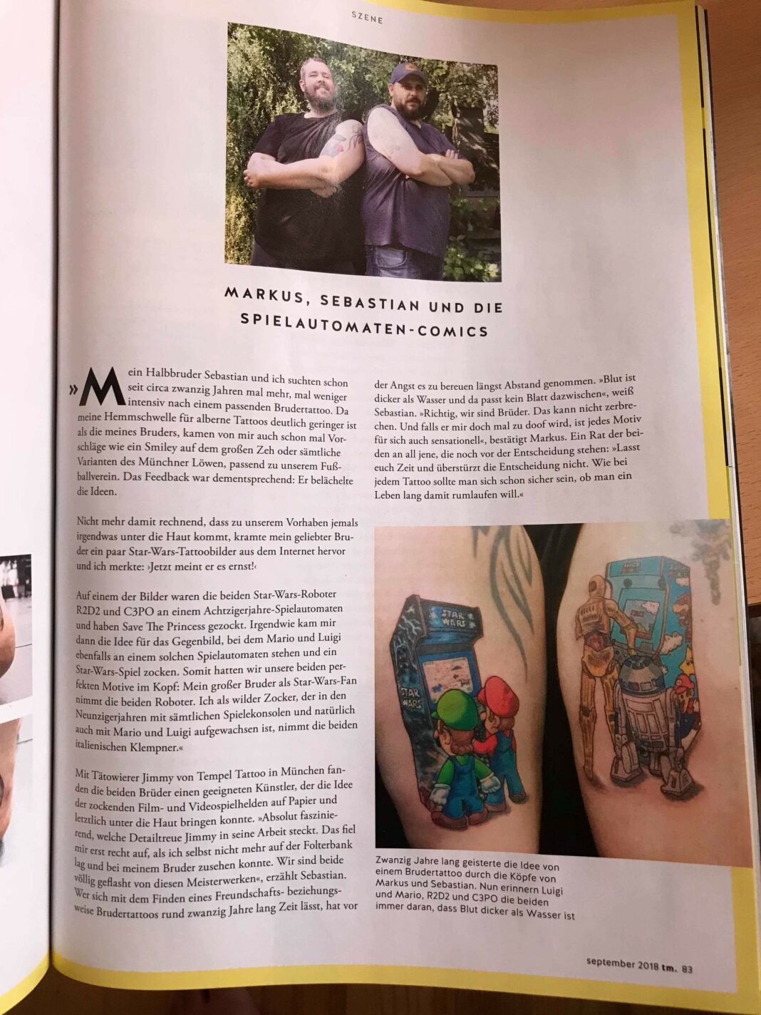 Geschwister Tattoo im Tätowiermagazin