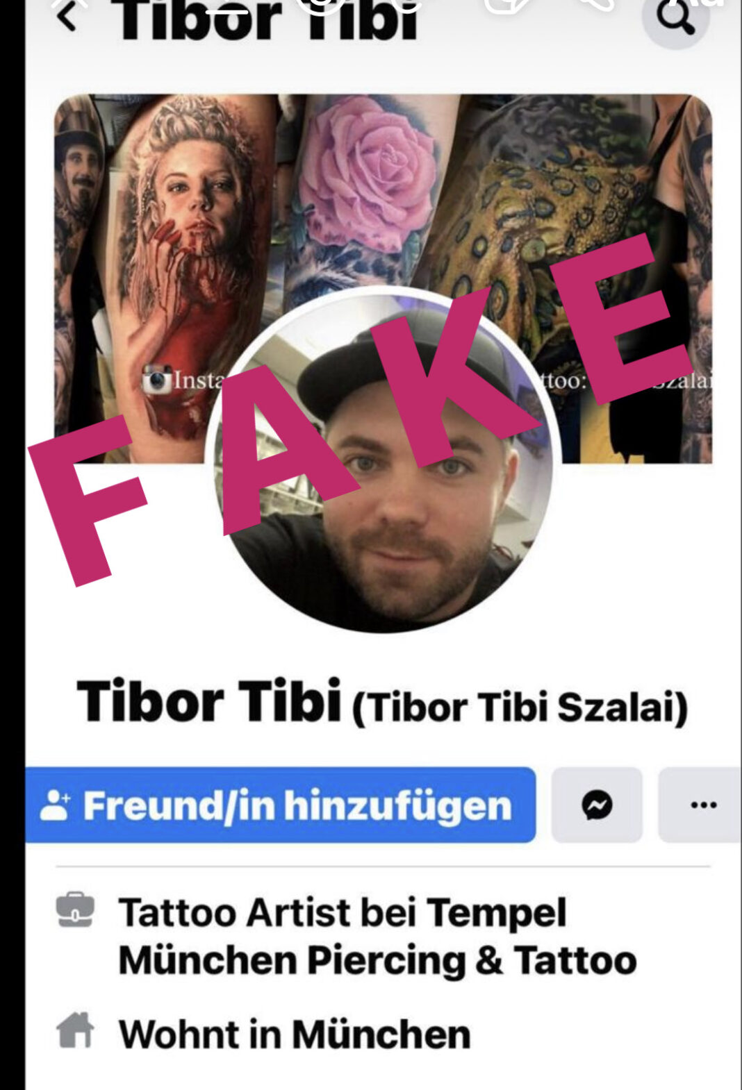 Tibor Tibi Szalai, Gewinnspiel, Fake