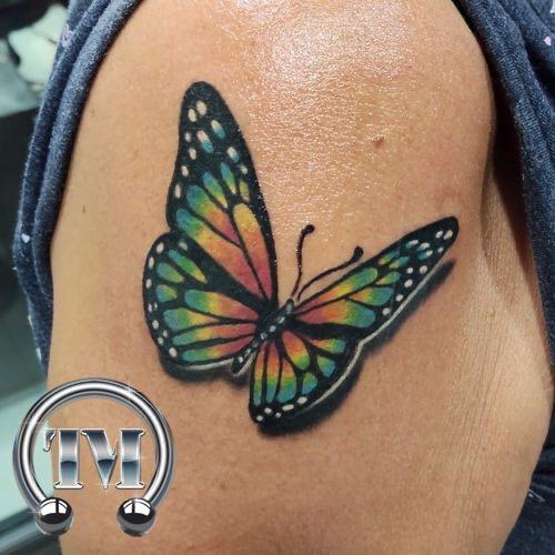 Schmetterlingstattoo, Tempel München II